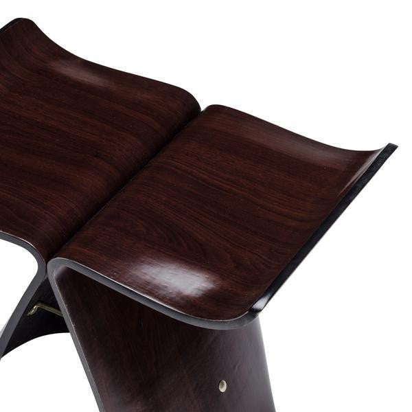 EdgeMod Wing Plywood Stool In Wenge