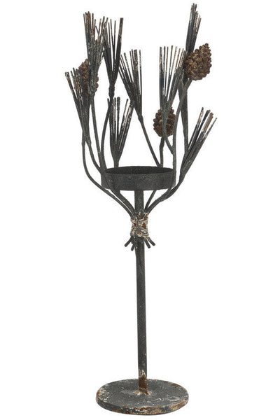 A&B Home Metal/Glass Candle Holder - Set Of 2