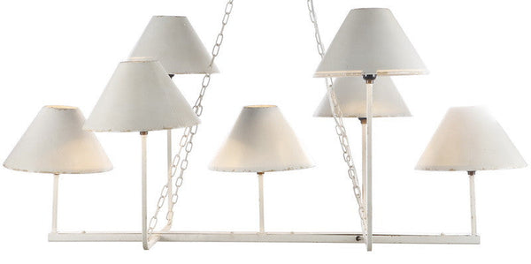 A&B Home Metal White 7 Light Chandelier
