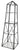 A&B Home Square Metal/Glass Etagere