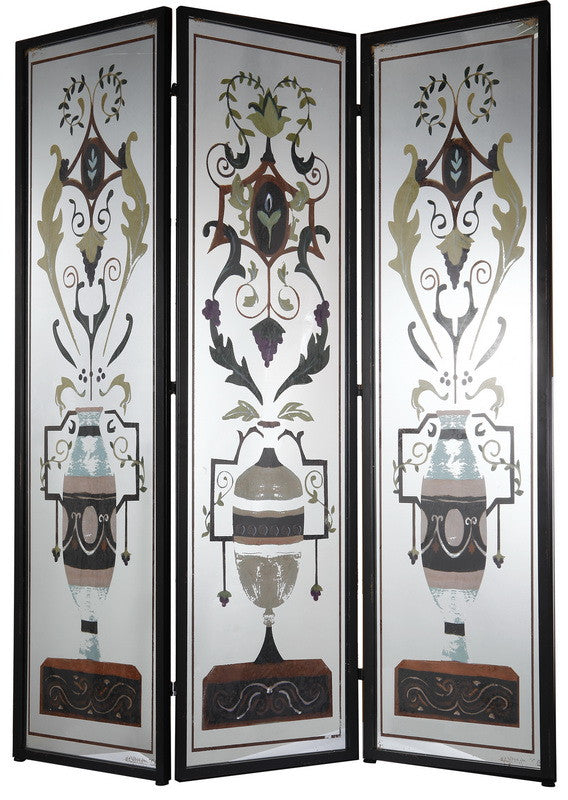A&B Home Metal/Iron 3 - Panel Decorative Screen