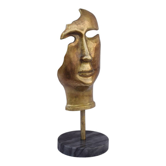 Moe's Home Collection Golden Mask On Stand | Modishstore | Stands