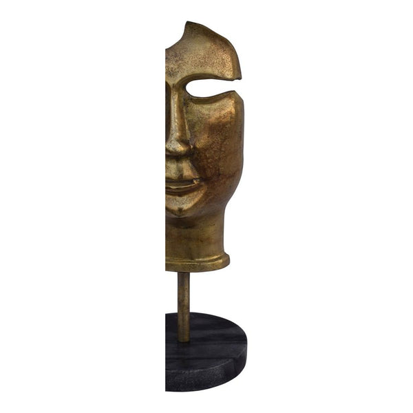 Moe's Home Collection Golden Mask On Stand | Modishstore | Stands-3