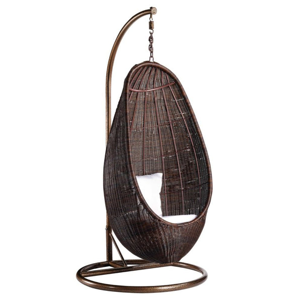 Fine Mod Imports Rattan Hanging Chair with Stand | Accent Chairs | Modishstore-3