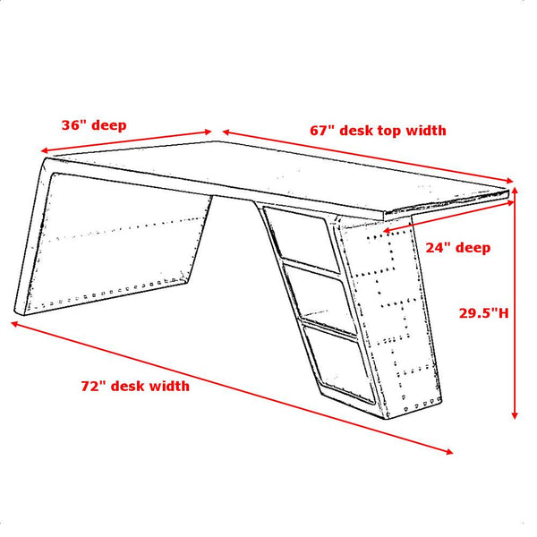 Fine Mod Imports Metolic Desk | Desks | Modishstore-8