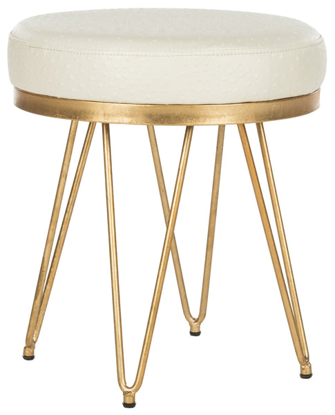 Safavieh Jenine Faux Ostrich  Round Bench | Stools & Benches |  Modishstore  - 6