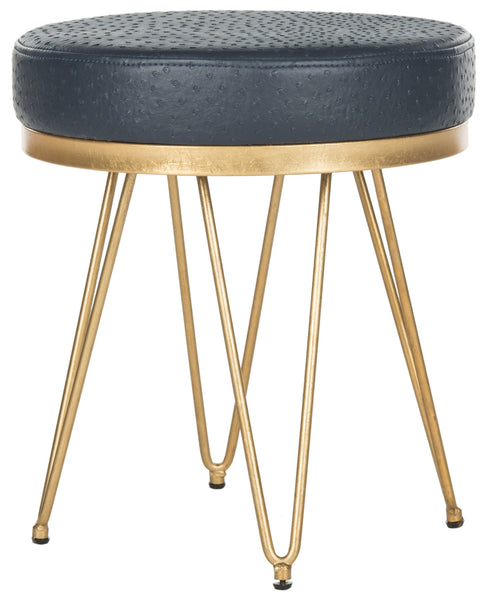 Safavieh Jenine Faux Ostrich  Round Bench | Stools & Benches |  Modishstore  - 10