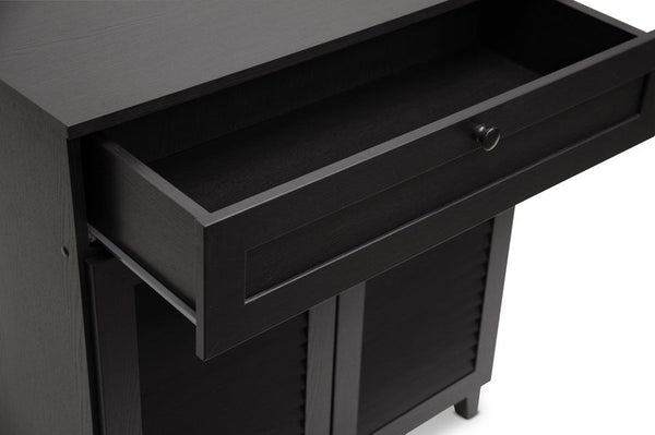 baxton studio calvin espresso shoe storage cabinet | Modish Furniture Store-4
