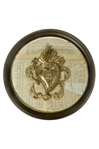 Vagabond Vintage Round Framed Antique Silver Milagro | Modishstore | Wall Decor-2
