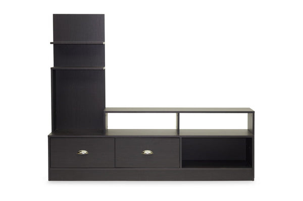 baxton studio armstrong dark brown modern tv stand | Modish Furniture Store-2