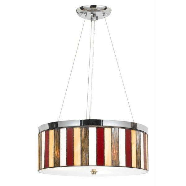 Cal Lighting FX-1089/1P 60W X 3 Tiffany Pendant Fixture | Modishstore | Pendant Lamps