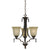 Cal Lighting FX-3506/3 60Wx3 Dabois Iron 3 Light Chandelier | Modishstore | Chandeliers