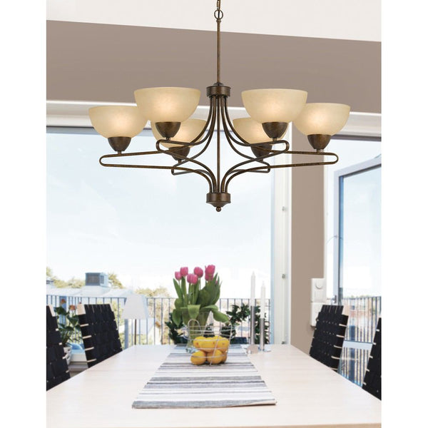 Cal Lighting FX-3529/6 60W X 6 Romano 6 Light Chandelier | Modishstore | Chandeliers