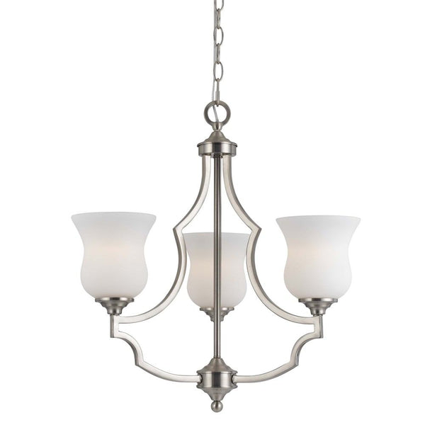 Cal Lighting FX-3531/3 60Wx3 Barrie Metal 3 Light Chandelier | Modishstore | Chandeliers