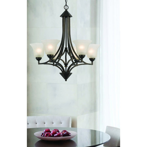 Cal Lighting FX-3551/6 60W X 6 Metal 6 Light Chandelier | Modishstore | Chandeliers