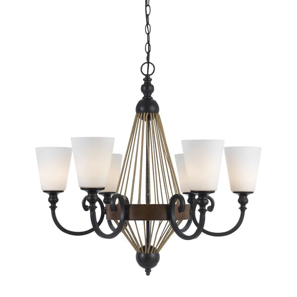 Cal Lighting FX-3563/6 6 Light Monticello Chandelier | Modishstore | Chandeliers