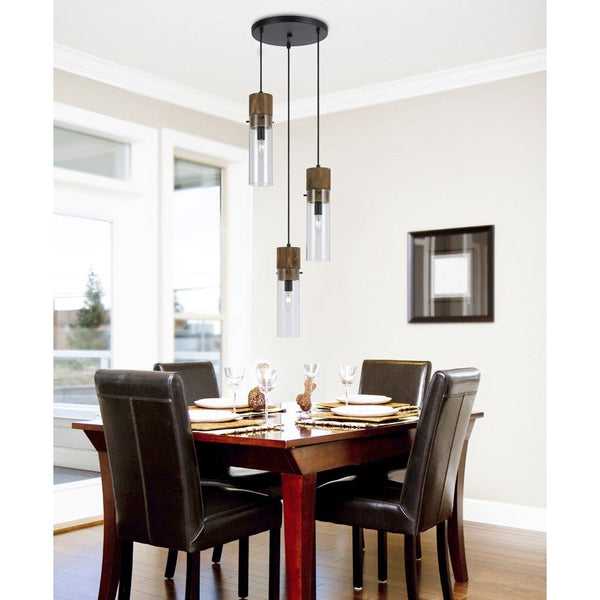 Cal Lighting FX-3583-3 60W X 3 Spheroid Glass Pendant | Modishstore | Pendant Lamps