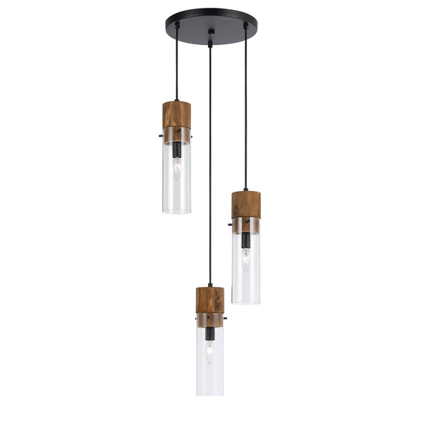 Cal Lighting FX-3583-3 60W X 3 Spheroid Glass Pendant-2