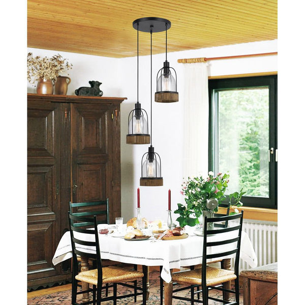 Cal Lighting FX-3584-3 60W X 3 Beacon Glass Pendant | Modishstore | Pendant Lamps