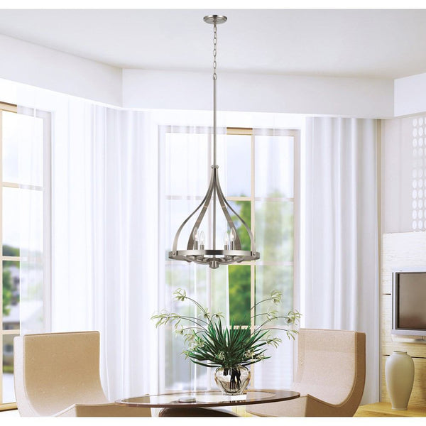 Cal Lighting FX-3589-4 60W X 4 Meridian Chandelier | Modishstore | Chandeliers
