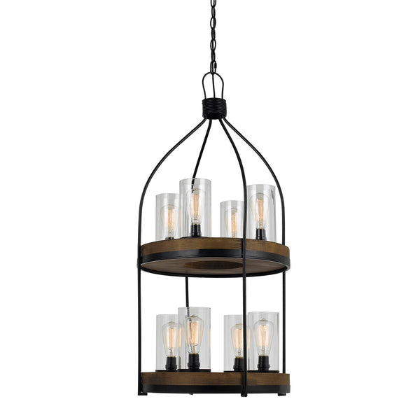 Cal Lighting FX-3614-8 60W X 8 Chardon Metal/Wood Fixture-2