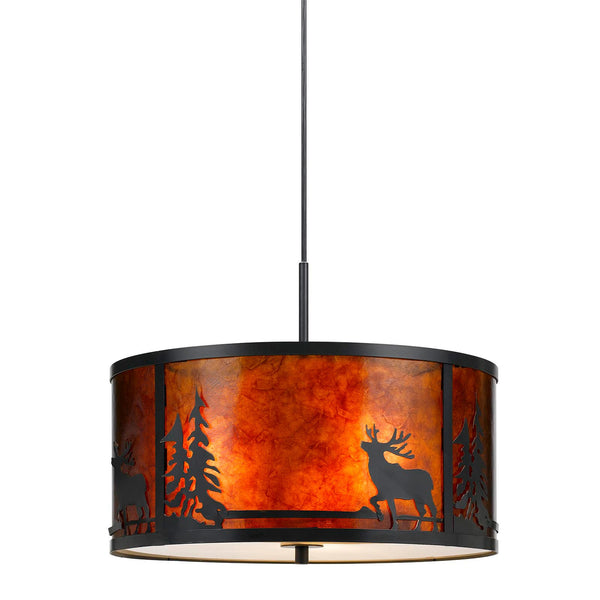 Cal Lighting FX-3616-1P 60W X 3 Deer Mica Fixture-2