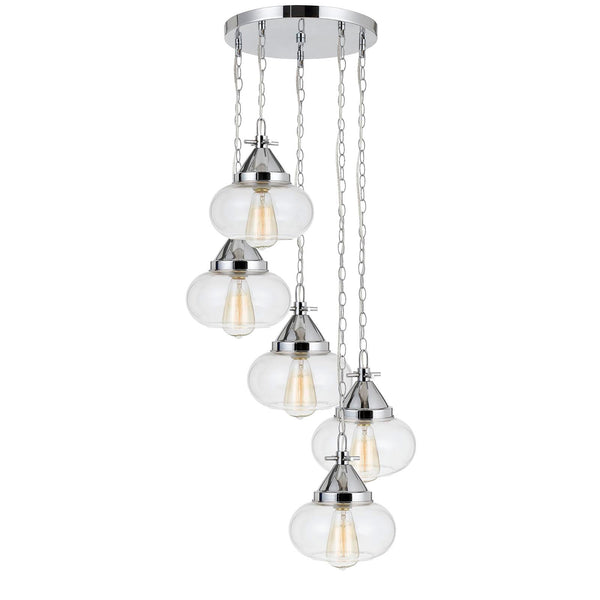 Cal Lighting FX-3624-5P Glass Chandelier-2
