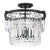 Cal Lighting FX-3647-3 Murdo Crystal Semi Flush Mount/Drop Pendant Dual Function Fixture-2