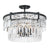 Cal Lighting FX-3647-5 Murdo Crystal Semi Flush Mount/Drop Pendant Dual Function Fixture-2
