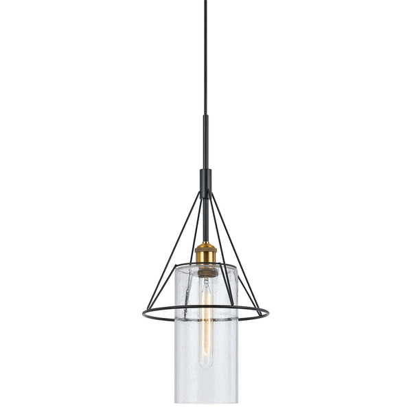 Cal Lighting FX-3653-1 60W Rexburg Metal Glass Mini Pendant-2