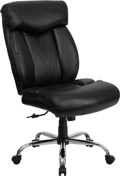 Flash Furniture GO-1235-BK-LEA-GG Hercules Series Black Leather Executive Swivel Office Chair | Office Chairs | Modishstore