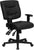 Flash Furniture Low Back Black Leather Multi-Functional Swivel Task Chair With Height Adjustable Arms | Office Chairs | Modishstore