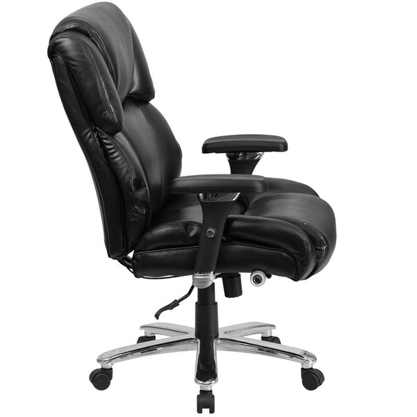 Flash Furniture GO-2149-LEA-GG Hercules Series, Black Leather Executive Swivel Chair | Office Chairs | Modishstore-4