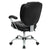 Flash Furniture GO-930-BK-GG Mid-Back Black Leather Swivel Task Chair | Office Chairs | Modishstore-3