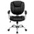 Flash Furniture GO-930-BK-GG Mid-Back Black Leather Swivel Task Chair | Office Chairs | Modishstore-2