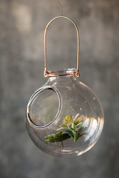 Vagabond Vintage Handblown Glass and Copper Double Wall Globe | Modishstore | Glass Terrariums-3