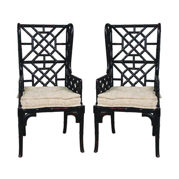 Guild Master Bamboo Wing Back Chair | Modishstore | Armchairs -2