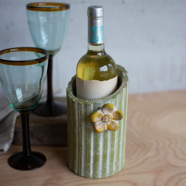 Kalalou Clay Wine Bottle Cooler | Modishstore | Ice & Party Buckets
