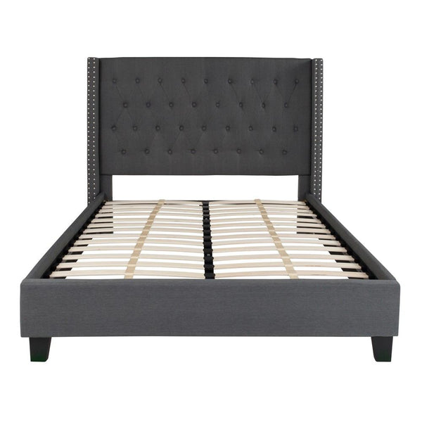 Flash Furniture Riverdale Full Size Tufted Upholstered Platform Bed | Beds | Modishstore-12