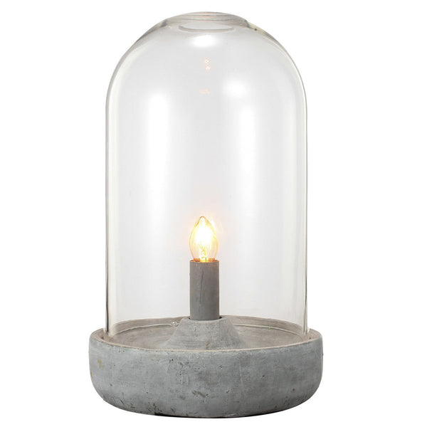 A&B Home Jasper Table Lamp With White Concrete Base & Clear Dome - Set Of 2