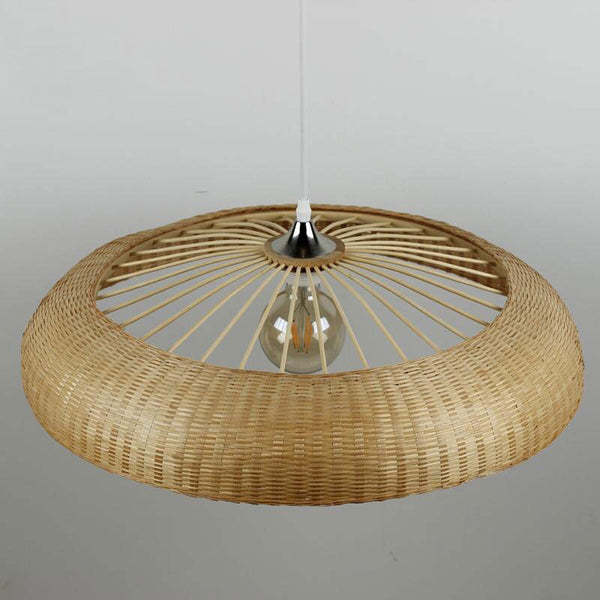 Bamboo Wheel Shaped Pendant Lamp-2