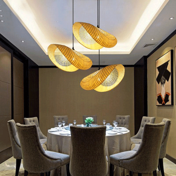 Bamboo Swirl Pendant Lamp By Artisan Living-2