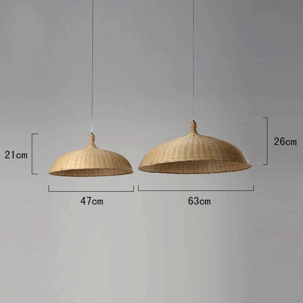 Bamboo Basket Rustic Pendant Lamp-3