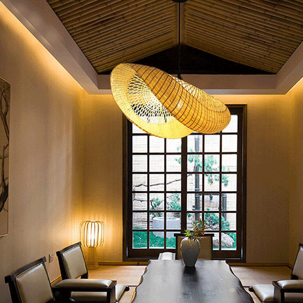 Bamboo Swirl Pendant Lamp By Artisan Living-3