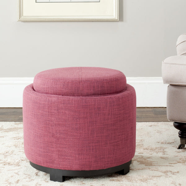 Safavieh Chelsea Round Tray Ottoman | Ottomans |  Modishstore 