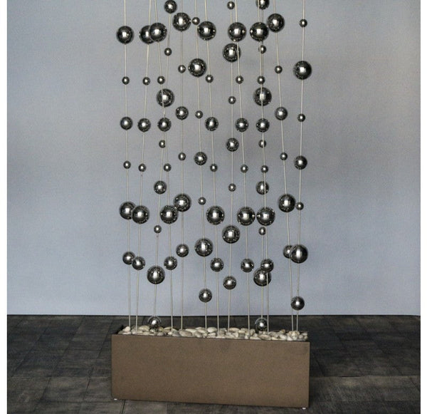 Gold Leaf Design Group Ball Sway In Custom Rectangle Planter (Polished White River Rock At Base) | Botanicals | Modishstore-2