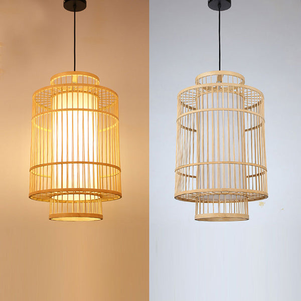 Bamboo Cage Modern Pendant Lamp-3