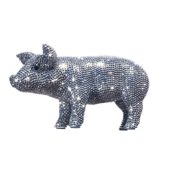 Interior Illusions Plus Graphite Rhinestone Piggy Bank - 12