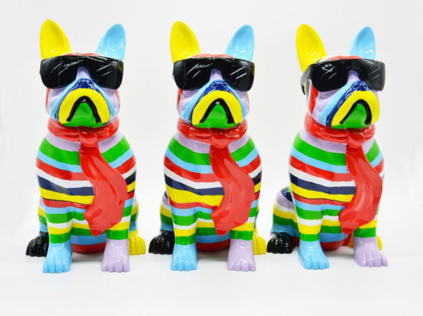 Interior Illusions Plus Stripe Dog with Black Glasses - 14