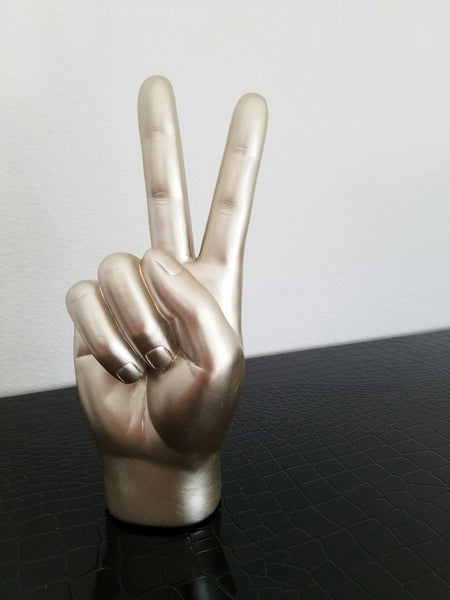 Interior Illusions Plus Silver Peace Sign Table Top - 8
